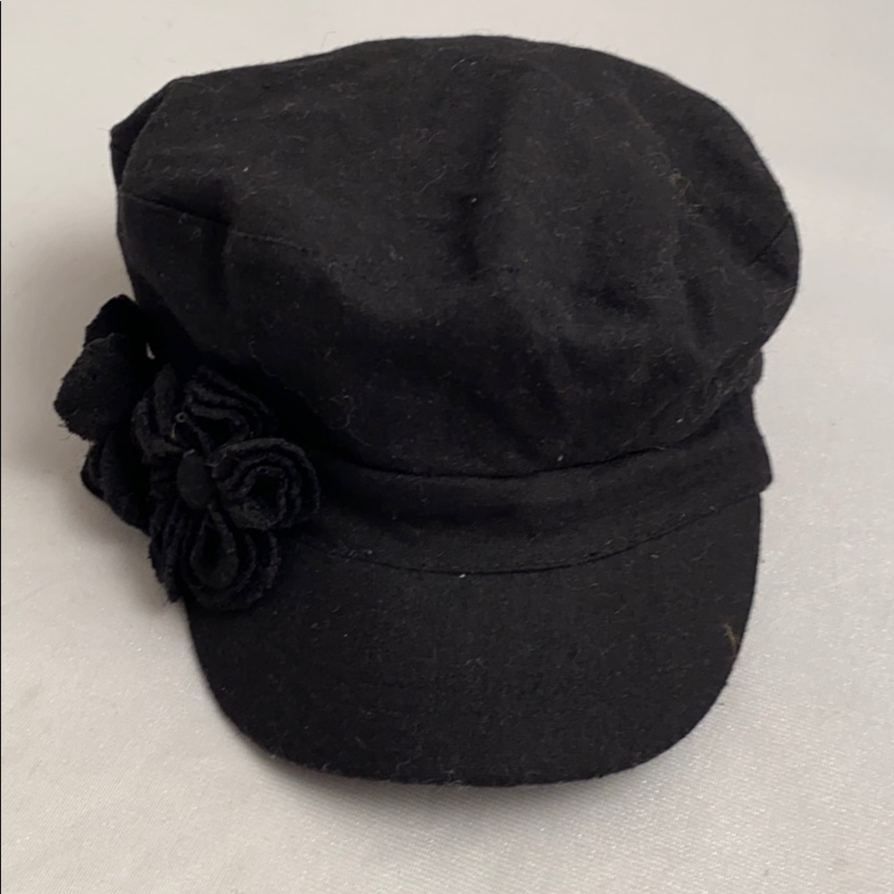 Badgley Mishka vintage black wool blend cloche hat